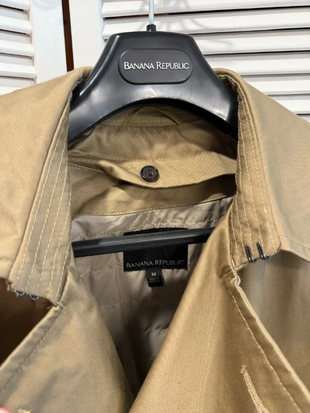 Men’s Banana Republic Trench Coat Cotton Shell, Removable Lining